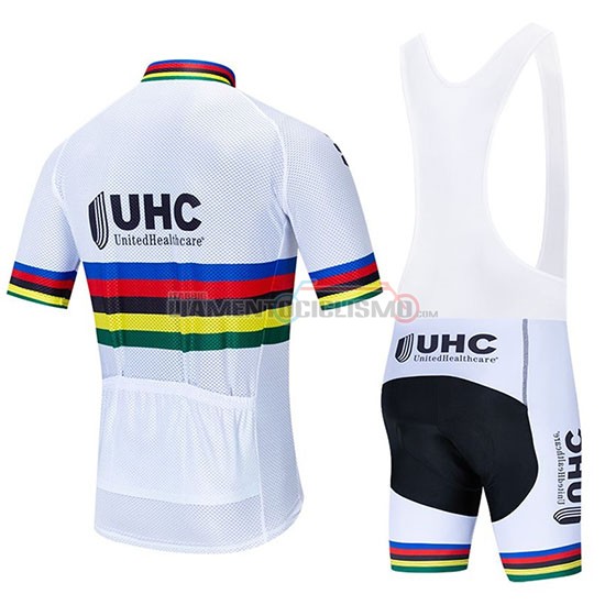 Abbigliamento Ciclismo UCI Mondo Campione UHC Manica Corta 2020 Bianco